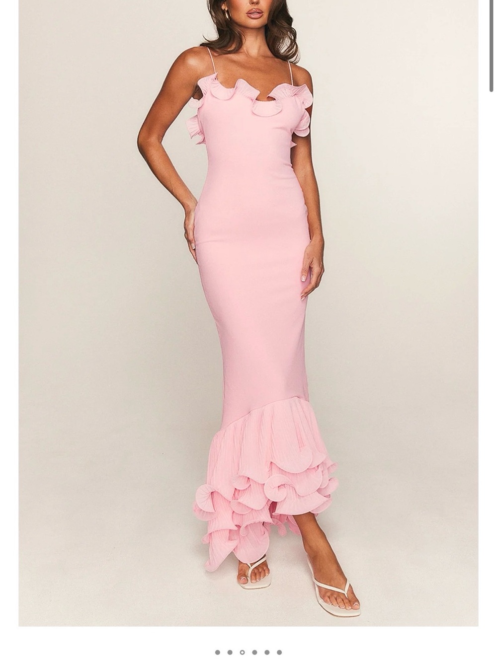 White Fox Dancing Petals Maxi Dress - Pink